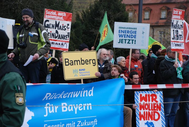 Demo beim Kleinen Parteitag der CSU in Bamberg