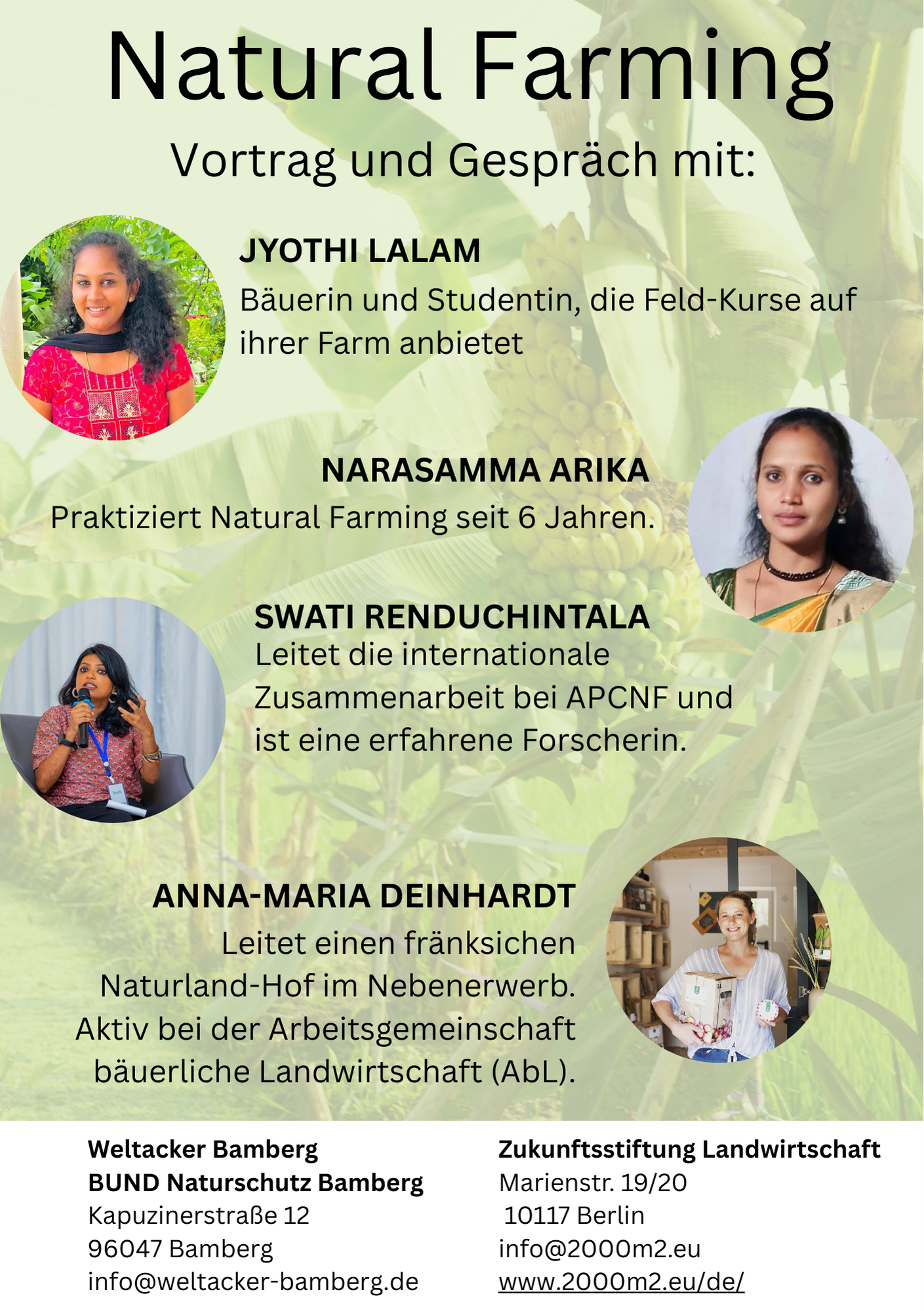 Sprecherinnen Natural Farmin Veranstaltung
